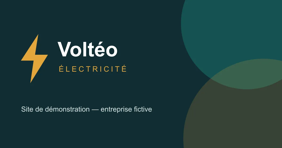 Aperçu de la démonstration fictive Voltéo Électricité